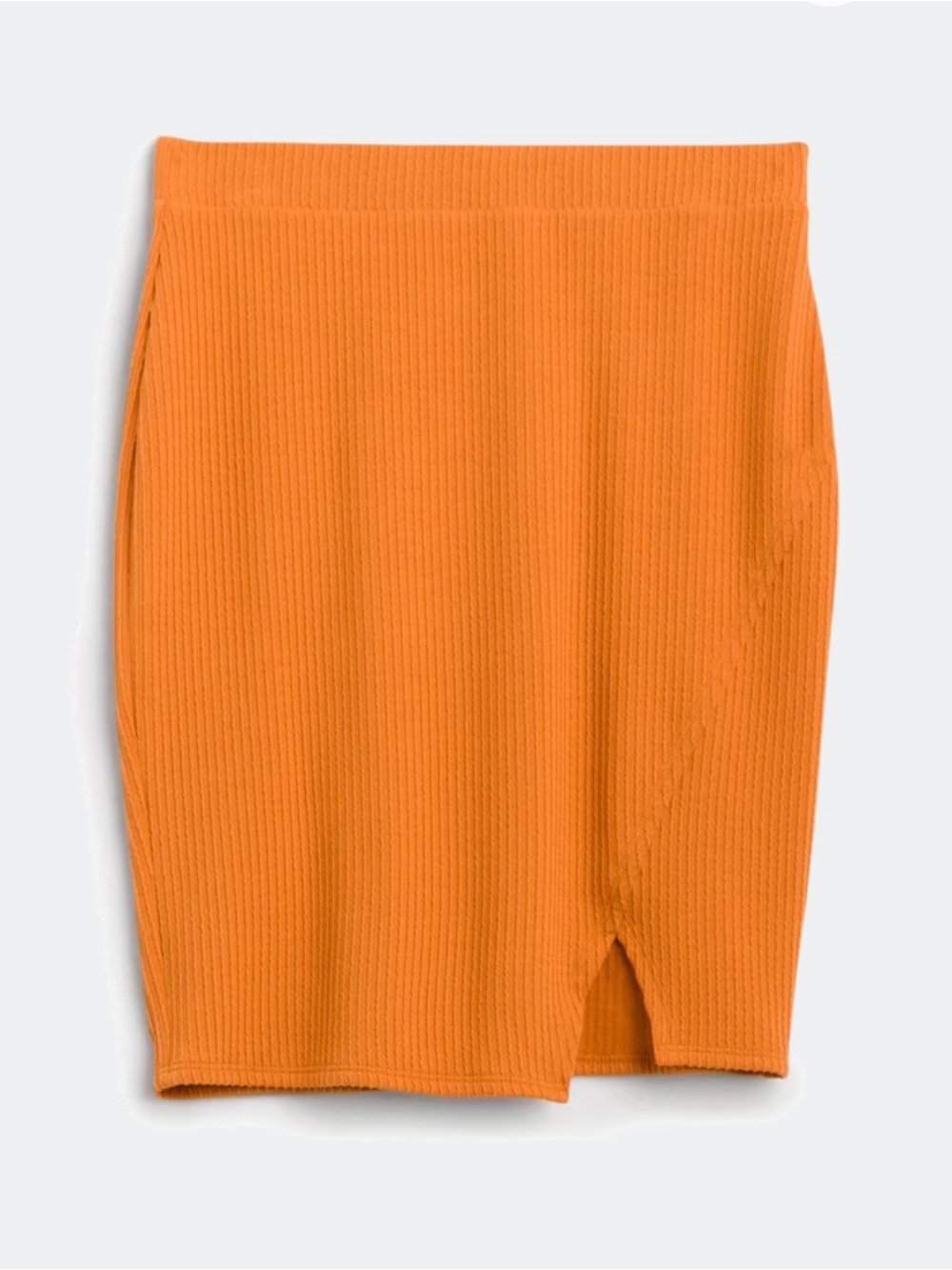 Gilli Finlay Orange Textured Knit Pencil Skirt Size M slim fit